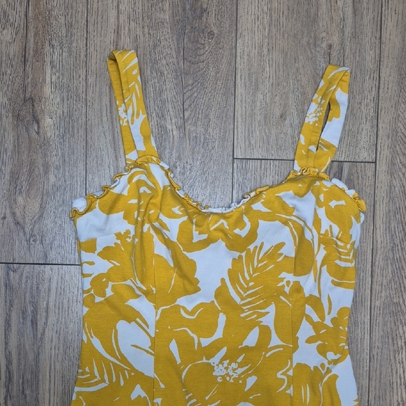 Trina Turk Yellow and White Floral Midi Dress - Picture 3 of 7